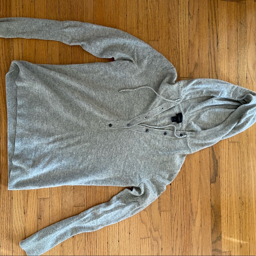 JCrew Grey Cashmere Hoodie